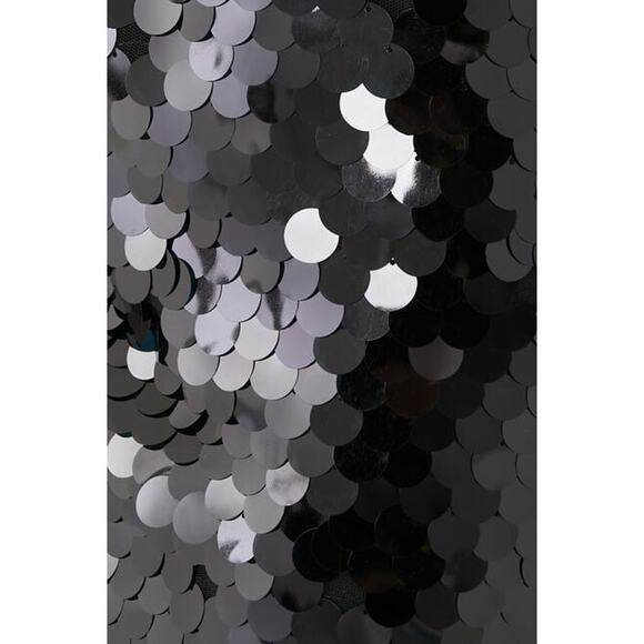 SIMON MILLER Sequin Dizzy Party Mini Skirt Mid Rise Lined Black Size 10 - Picture 5 of 13